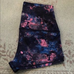 Floral Lululemon Booty Shorts